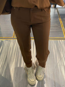 PANTALONE SLIM TABACCO MARYLEY