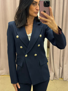 GIACCA BLU NOTTE CON BOTTONI GIOIELLO MARYLEY