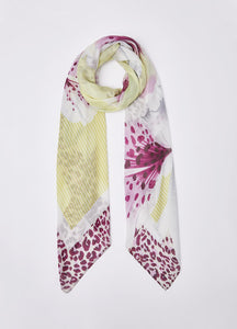 FOULARD VERDINO GRANDE CON ORCHIDEA LIUJO