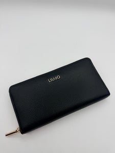 PORTAFOGLIO GRANDE NERO CON ZIP LIUJO