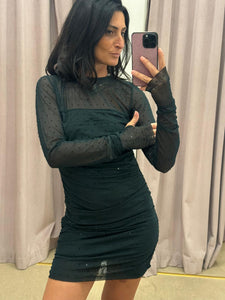 ABITO FORESTA IN TULLE FULL-STRASS LIUJO