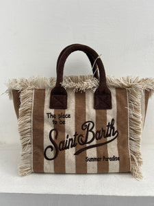 BORSA MARRONE BICOLOR SAINT BARTH