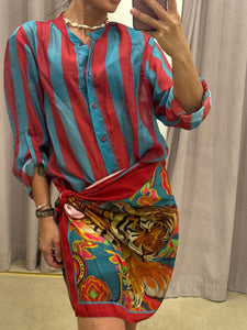 CAMICIA RIGA LARGA PETROLIO HAVEONE