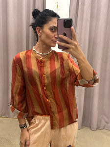 CAMICIA RIGA LARGA TABACCO/INDIA HAVEONE