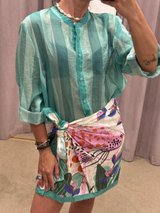CAMICIA RIGA LARGA TURCHESE HAVEONE