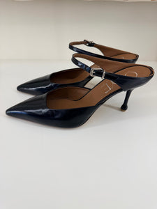 SLINGBACK NERO CON TACCO A ROCCHETTO OVYE