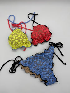 BIKINI CRAZY PIZZO CELESTE F**K