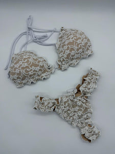 BIKINI CRAZY PIZZO WHITE F**K