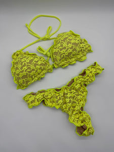 BIKINI CRAZY PIZZO YELLOW F**K