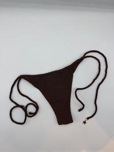 SLIP BIKINI LUREX PERIZOMA BROWN F**K