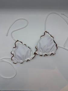 TOP BIKINI TRIANGOLO WHITE F**K