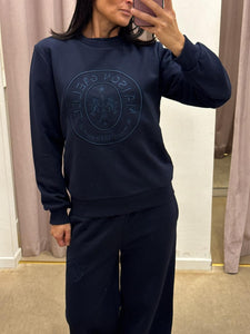 FELPA BLU NOTTE CON RICAMO LOGO GAELLE