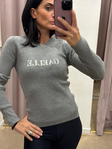 MAGLIA GRIGIA CON LOGO GAELLE