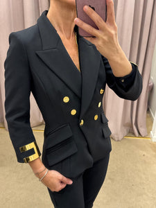 GIACCA NERA IN DOPPIO CREPE STRETCH ELISABETTA FRANCHI