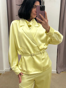 BLAZER GIALLO EFFETTO SATIN IMPERIAL