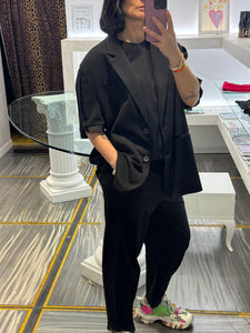 BLAZER NERO A MANICHE CORTE IMPERIAL