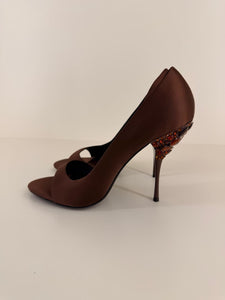 SANDALO CON TACCO GIOIELLO BROWN JEFFREY CAMPBELL