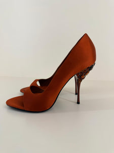 SANDALO CON TACCO GIOIELLO ORANGE JEFFREY CAMPBELL