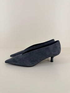 DÉCOLLETÉ IDA CON TACCO BASSO SUEDE GREY JEFFREY CAMPBELL