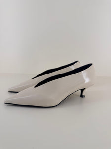 DÉCOLLETÉ IDA CON TACCO BASSO IVORY JEFFREY CAMPBELL