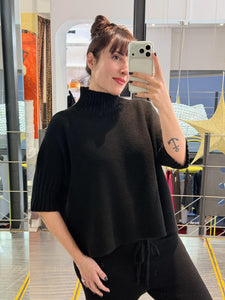 MAGLIA NERA A MEZZO BRACCIO IMPERIAL