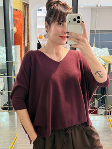 MAGLIA SCOLLO A V PRUGNA IMPERIAL