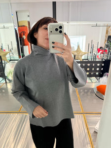 MAGLIA MORBIDA GRIGIO PLEASE