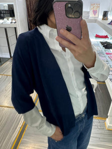 CARDIGAN LEGGERO BLU NAVY PLEASE