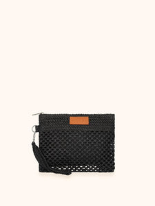 POCHETTE BLACK IN RAFIA MEFUI