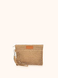 POCHETTE LIGHT BROWN IN RAFIA MEFUI