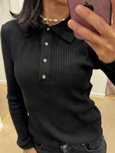 MAGLIA POLO NERA HAVEONE