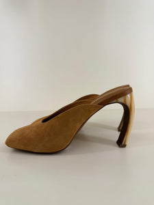 SANDALO CAMEL CON TACCO EFFETTO OSSO JEFFERY CAMPBELL