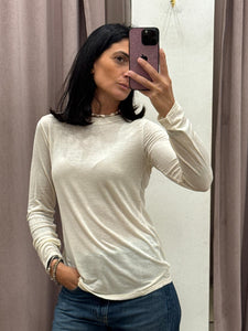 MAGLIA GIROCOLLO BURRO HAVEONE