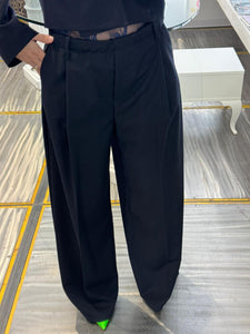 PANTALONE BLU NOTTE AMPIO CON PINCES IMPERIAL