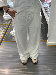 PANTALONE PANNA TUTA A PALAZZO PLEASE