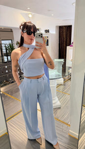 PANTALONE AZZURRO A PALAZZO IMPERIAL