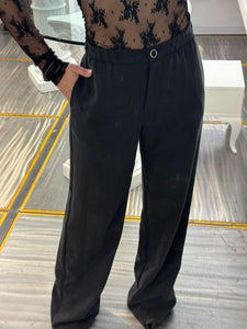 PANTALONE NERO A VITA ALTA IMPERIAL