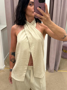 TOP INCROCIATO BEIGE DIXIE