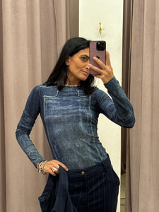 T-SHIRT EFFETO DENIM LIUJO BY ELODIE