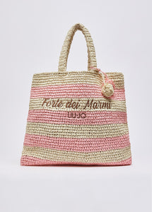 TOTE BAG A RIGHE CORALLO LIUJO