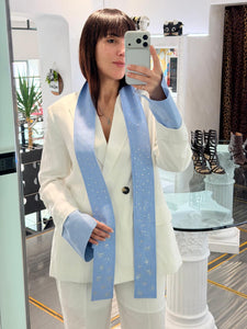 BLAZER BIANCO CON SCIARPA GIOIELLO LIUJO